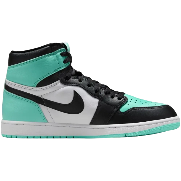 Air Jordan 1 High OG 'Green Glow' – Une icône revisitée avec une touche vibrante. Son mélange de noir, blanc et vert éclatant apporte un contraste dynamique, parfait pour affirmer son style avec une sneaker légendaire.